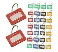 LOLIPPYY 50 pièces Étiquettes Numérotées Plastique Rondes avec Porte Clés Identification Couleur pour Clés Maison Bureau Voiture Bagages Voyage