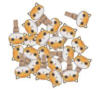 LOLIPPYY 50 pièces Lot de Pinces Photo Bois Chat Colorées Clips Décoratifs Adorables pour Photos Multifonctionnels et Remplaçables pour Décoration Murale et Organisation Couleur Aléatoire