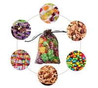 LOLIPPYY 50 Pièces Sachet Organza Halloween Pochettes Cadeau à Cordon Petites Sacs à Réutilisables pour Fête