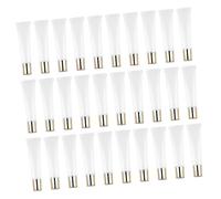 LOLIPPYY 50 pièces Tube Plastique Transparent pour Soin des Lèvres Vide Tube Gloss Léger et Souple avec Bouchon Doré Contenant Cosmétique Portable pour Femme DIY et Rangement Maquillage