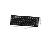 LOLIPPYY 6 Feuilles Autocollants Clavier Étanches Mat Noir Blanc Protection Ordinateur Portable Clavier Stickers Décoratifs Facile à Appliquer et Retirer