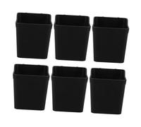 LOLIPPYY 6 Pièces Bacs de Rangement pour Panneau Perforé Accessoires Robustes pour Organiseur de Garage et Établi Boîtes Carrées Noires Empilables pour Bureau et Salle de Jeux