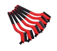 LOLIPPYY 6 pièces Brosse pour de Tortue Manche PU Ergonomique Rouge Nettoyage des Écailles et Accessoires Aquarium Brosse Polyvalente pour Tortues Aquatiques et Terrestres