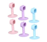 LOLIPPYY 6 pièces Butée de Porte Anti-collision Silicone avec Ventouse Forte Adhérence Protection Murale Silencieuse Couleurs Assorties sans Perçage Compacte et Légère pour Maison et
