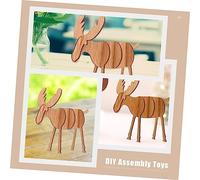 LOLIPPYY 6 pièces Décorations de Noël Ornements DIY Assemblage Elk pour Garçon Fille Jouets de Montage pour Bureau et Sapin Décorations de Fête et Durables