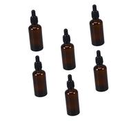 LOLIPPYY 6 pièces Lot de Flacons Compte Gouttes Verre Réutilisables et Multifonctions pour Huiles Essentielles et Cosmétiques Faciles à Remplir et Transporter