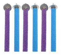 LOLIPPYY 6 Pièces Lot de Perchoirs pour Cage à Oiseaux Support de Ponçage Perchoirs pour Perroquets Jouet Affûtage de Bec Tige pour Accessoire pour Oiseaux de Compagnie