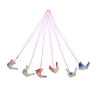 LOLIPPYY 6 pièces Lot de Sifflets Céramique Oiseaux Deau Décoratifs avec Lanières Sons Mélodieux pour Garçon Fille Jouets Éducatifs pour Fêtes Noël Halloween