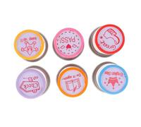 LOLIPPYY 6 pièces Lot de Tampons Enseignants Auto-encreurs pour Évaluation Phrases Motivantes pour Classe et Soutien Scolaire Plastique Encouragements Positifs pour Couleur Aléatoire