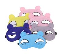 LOLIPPYY 6 pièces Masques de Sommeil Kawaii Garçon Fille Couvre-yeux Léger Bloquant Lumière Bande Élastique Réglable Masque Nuit Cartoon Mignon pour Filles et Garçons Usage Voyage et