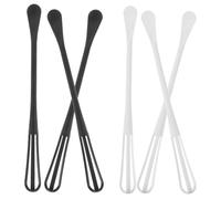 LOLIPPYY 6 pièces Mini Fouets à Œufs Ergonomiques Légers et Antidérapants pour Mélanger Battre Fouetter Cuisine Lot Blanc et Noir Portable Réutilisable