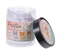 LOLIPPYY 60 Cartes D'affirmations Motivantes pour Femmes Cartes de Pensée Positive Thème des Chats Boîte Métal Décorative et Remerciement pour Bureau Présent Anniversaire