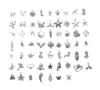 LOLIPPYY 60 pièces Pendentifs Alliage Animaux Marins Breloques Délicates pour Création Bijoux DIY Accessoires Artisanaux Loisirs Créatifs