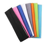LOLIPPYY 8 pièces Bandeaux Yoga Coton Élastique Large Antidérapants et Filles Bandeaux Sportifs Respirants et Confortables pour Fitness Course Gymnastique
