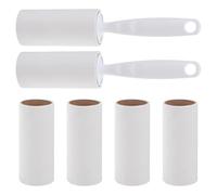 LOLIPPYY 8 Pièces Lot de 8 Rouleaux Adhésifs Réutilisables Blancs, Rouleau Anti-Peluches Portable pour Vêtements et Meubles, Balai Anti-Poils d'animaux pour Canapés, Tapis et Voyage