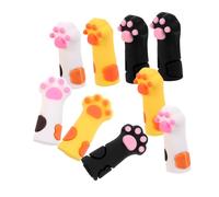 LOLIPPYY 9 pièces Capuchons de Crayon Silicone de Pointe pour Crayons Scolaires et Décoratifs Adaptés Aux et Adolescents Blanc Noir et Jaune