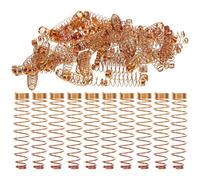 LOLIPPYY 90 pièces Lot de Ressorts Cuivre Compression Petits Ressorts Métalliques pour Bricolage Réparation et Dépannage et Flexibles pour Usage Quotidien