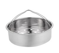 LOLIPPYY Acier Inoxydable Marmite Vapeur avec Double Poignées Panier Vapeur Rond à Grandes Support de Cuisson Polyvalent pour Riz Légumes et Fruits de Mer