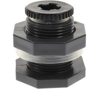 LOLIPPYY Adaptateur de Cloison Pvc 1/2 Pouce avec Bouchon et Joint D’étanchéité, Connecteur de Réservoir D'eau Fileté pour Récupérateur Eau de Pluie, Usage Domestique et Industriel, 1