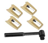 LOLIPPYY Aiguille de Lecture pour Platine Vinyle avec Tige Aluminium Stylet de Remplacement Fiable pour Tourne Disque Phonographe Set Aiguilles Brosse