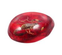 LOLIPPYY Ambre de Scorpion en Résine Rouge Spécimen Décoratif de Goutte d'Eau Objet en Résine pour Décoration Intérieure et Création de Bijoux DIY