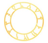 LOLIPPYY Autocollant Cadran D’Horloge Rond en Acrylique Miroir Effet Doré 25 CM Chiffres Arabes Décoration Murale Salon et Entrée Horloge Murale Adhésive Design Contemporain