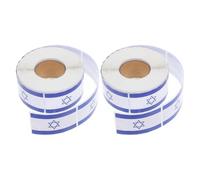 LOLIPPYY Autocollants Drapeau Israélien 1000 Pcs en Rouleaux Doubles Étiquettes Autocollantes pour Agenda Ordinateurs Portables Bagages et Loisirs Créatifs