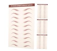 LOLIPPYY Autocollants Sourcils Imperméables Effet Poil, Lot de 4 Feuilles, Couleur Marron, Kit Maquillage des Sourcils pour Femmes, Transfert à L’eau, Usage Quotidien et Portable