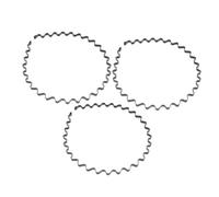 LOLIPPYY Bandeau En Spirale Ondulé Unisexe 3 Pièces Taille Unique Métal Noir Léger Accessoire Cheveux Mode Sport