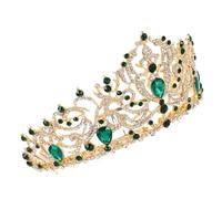 LOLIPPYY Baroque Queen Crown Bridal Hair Headpiece Rhinestone Tiara Crystal Headband Comfortable Fit For Wedding Party Birthday Prom