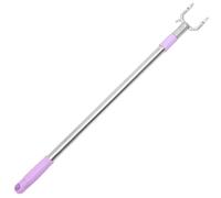 LOLIPPYY Barre à Linge Télescopique Renforcée en Acier Inoxydable Fourchette Aluminium Violette, Réglable, pour Balcon et Rangement Domestique, Tige de Maintien Pratique et Résistante