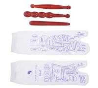 LOLIPPYY Bâton de Massage Manuel en Bois pour Points D'acupuncture Set 4 Pièces Bâtonnet Petit Cylindre Bâton Rond Double Extrémité Masseur de Pieds et Visage Outil de Bien-être Pratique