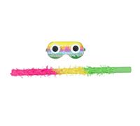 LOLIPPYY Bâton De Piñata Coloré Et Masque Piñata En Tissu Léger, Accessoire Compact Pour Garçon Et Filles Et Adultes, Pour Fête D'anniversaire, Carnaval Et Jeux De Société, Set 2 Pièces