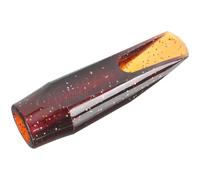 LOLIPPYY Bec pour Saxophone Alto Transparent en Cristal Couleur Café Brillant, Accessoire de Remplacement Professionnel pour Saxophone Alto, Pièces de Rechange Compatibles, Adapté