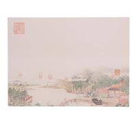 LOLIPPYY Bloc-Notes Antiadhésif Style Chinois 1 Bloc-Portable à Motifs Traditionnels Papier à Lettres pour Étudiants et Planification D’Emploi du Temps DIY Décoratif Taille Standard