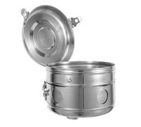 LOLIPPYY Bocal en Acier Inoxydable 304 Étanche 17 Cm et Stockage, Récipient Hermétique avec Couvercle, Organisateur de Coton pour Usage Médical et Laboratoire