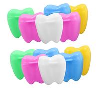 LOLIPPYY Boîte à Dents De Lait Bébé Multicolore 12 Pièces, Étui à Souvenirs Pour Dent Perdue, Plastique Résistant, Pour Conservation Solide, Présent Naissance Garçon Et Filles