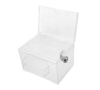 LOLIPPYY Boîte à Dons Acrylique Transparente avec Serrure Boîte à Suggestions Verrouillable Urne de Vote Sécurisée