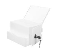 LOLIPPYY Boîte à Suggestions Acrylique avec Serrure Intégrée Urne Transparente Spacieuse pour Dons Cartes de Visite et Votes Collecte Sécurisée pour Bureaux Charité et Concours