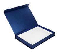 LOLIPPYY Boîte Cadeau en Papier Bleu avec Couvercle Pratique et Aimanté, Design Élégant et Classique, Facile à Ouvrir et Fermer, pour Offrir Ami Membre Famille