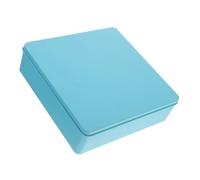 LOLIPPYY Boîte de Rangement Métallique Extra Large Bleue avec Couvercle Boîte à Biscuits Tôle Carrée avec Fermeture Sécurisée pour Cadeau et Stockage Maison Bureau