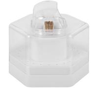 LOLIPPYY Boîte de Rangement pour Embouts Ongles Multifonction Organisateur Pratique et Portable pour Tête de Polissage avec Brosse de Nettoyage Intégrée Adapté Salon et Usage Personnel