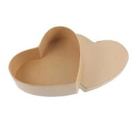 LOLIPPYY Boîte Présent de Cœur en Kraft Naturel 165 X 142 X 5 CM Boîte D’Emballage DIY pour Friandises et Présents Coffret pour Mariage Saint-Valentin et Fêtes