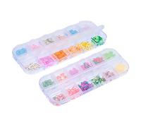 LOLIPPYY Boîtes de Stickers Nail Art Tranches aux Formes Ravissantes pour Décoration Ongles DIY Style Aléatoire