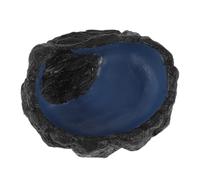 LOLIPPYY Bol à Eau et Nourriture pour Reptiles en Résine Naturelle, Moyen Format, Abreuvoir Multifonction pour Terrarium, Gamelle Adaptée aux Geckos, Tortues et Lézards, Bol Décoratif