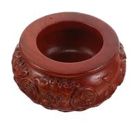 LOLIPPYY Bol Amulette Feng Shui en Bois Sculpté de Bois Rouge Décoration pour Bureau et Maison Bol à Argenté pour Prospérité et Richesse Bassin Feng Shui Chinois Décoratif