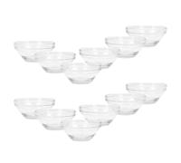 LOLIPPYY Bols Mélangeurs en Verre Transparent 12 Pièces pour Masques Faciaux Usage Professionnel en Institut de Beauté et Préparation d'Huiles Essentielles