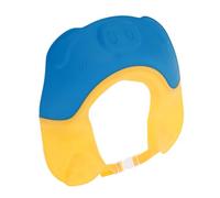 LOLIPPYY Bonnet de Bain Imperméable pour Bébé et Tout-petit, Protection Oreille Réglable en Silicone, Bonnet de Shampoing Garçon et Filles Jaune et Bleu, Accessoire Bain Sécurité Garçon