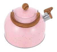 LOLIPPYY Bouilloire Sifflante 3l en Acier Inoxydable Alimentaire avec Poignée Pliable Antidérapante Rose, Compatible Cuisinière à Induction, Gaz et Électrique, pour Maison, Camping
