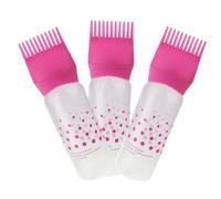LOLIPPYY Bouteille Applicateur De Peigne à Racines Pour Coloration Cheveux 3 Pièces Flacons 100 Ml Avec Échelle Graduée Rose Teinture Capillaire Usage Professionnel